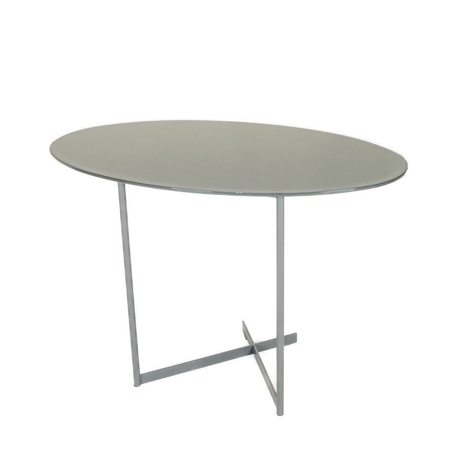 CATTELAN ITALIA Grey Glass And Steel End Table