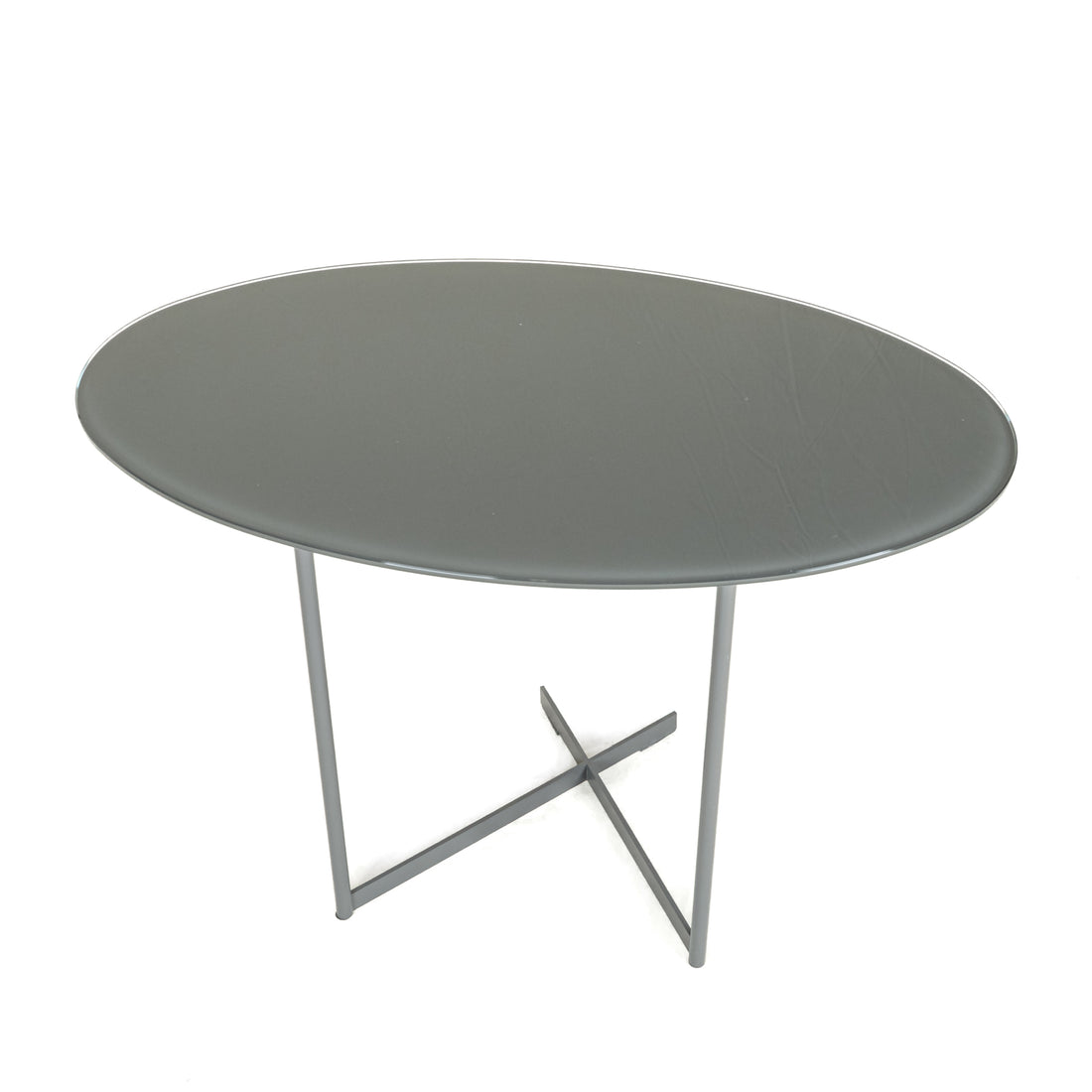 CATTELAN ITALIA Grey Glass And Steel End Table