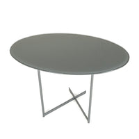 CATTELAN ITALIA Grey Glass And Steel End Table