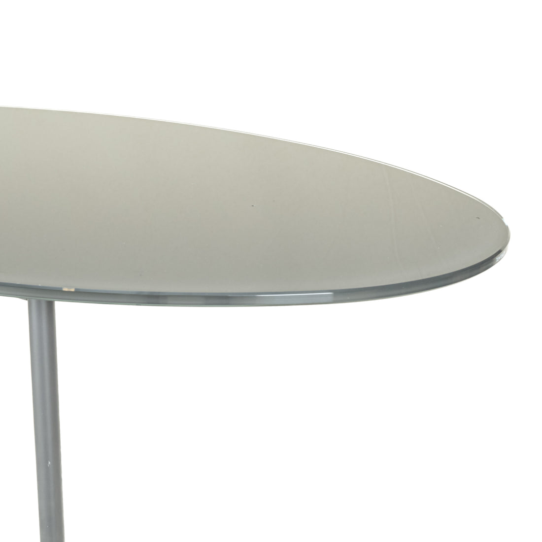 CATTELAN ITALIA Grey Glass And Steel End Table