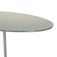 CATTELAN ITALIA Grey Glass And Steel End Table