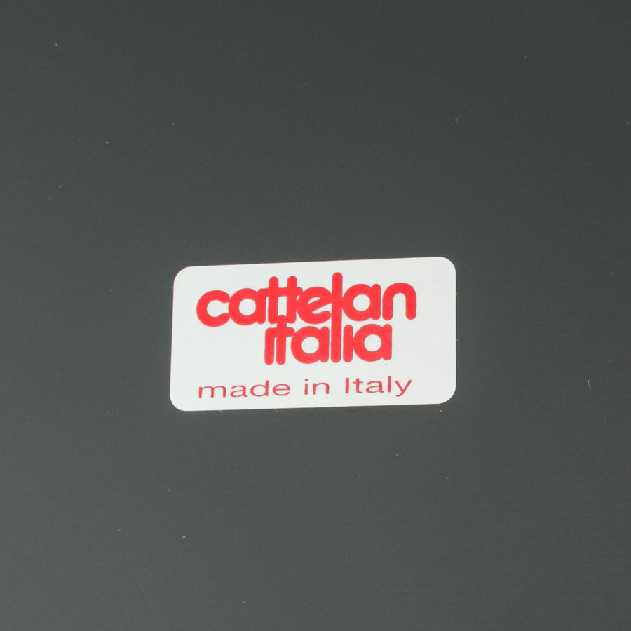 CATTELAN ITALIA Grey Glass And Steel End Table