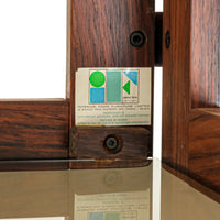 INTERIOR FORM Pair Vintage Rosewood And Smoked Glass End Tables