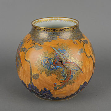 CARLTON WARE Chinese Bird And Cloud Globe Vase