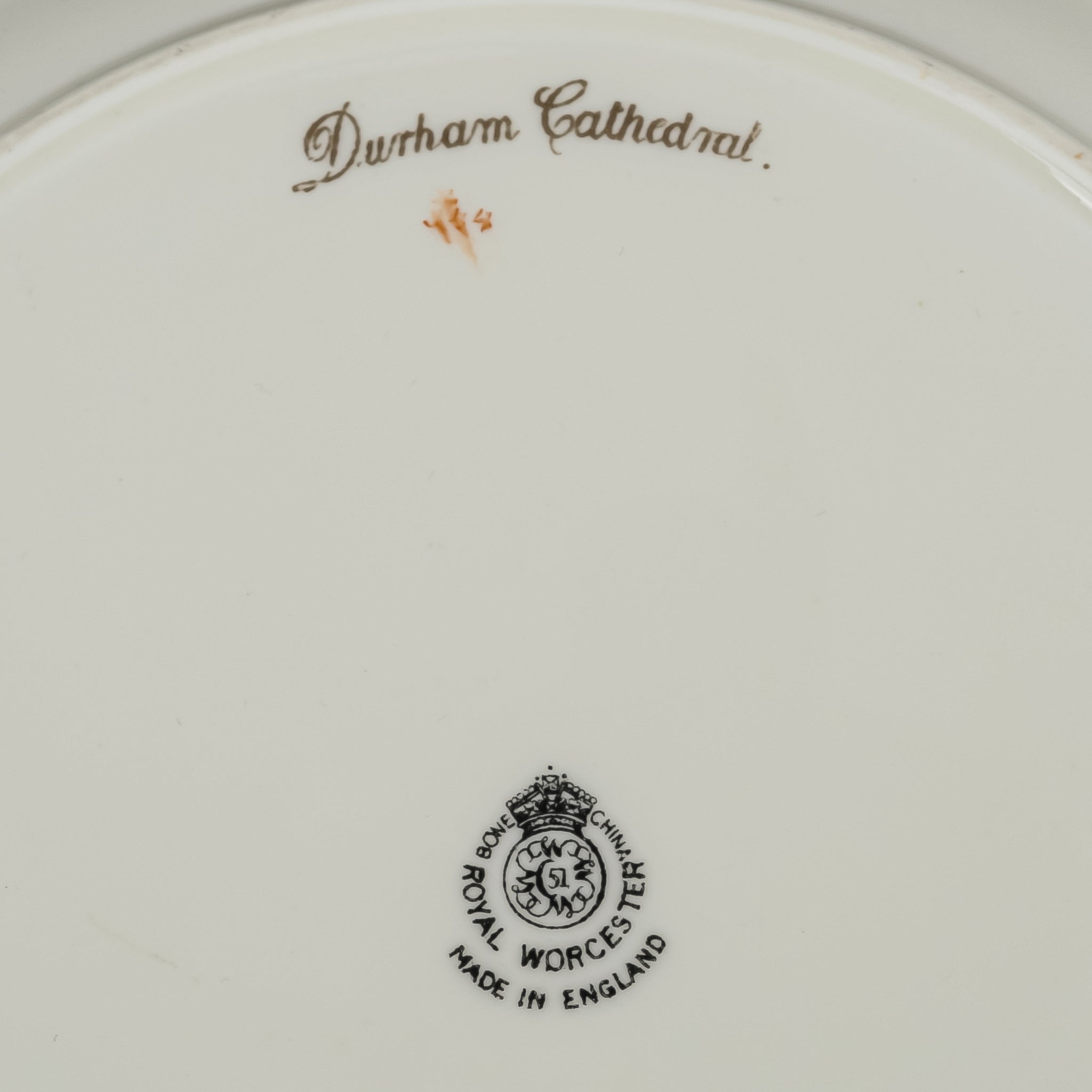 ROYAL WORCESTER Durham Cathedral Cabinet Plate - Around The Block