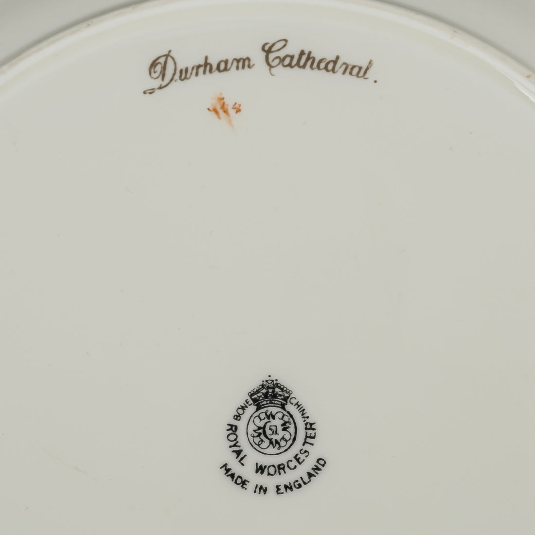 ROYAL WORCESTER Durham Cathedral Cabinet Plate