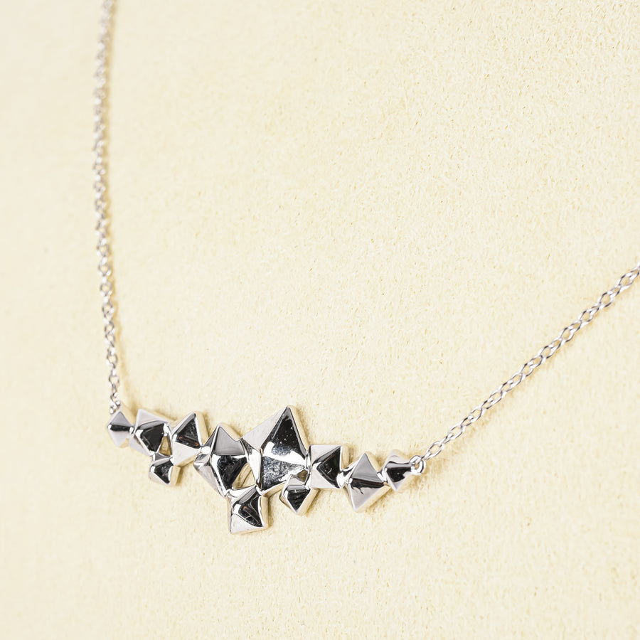 BIRKS Sterling Silver Rock And Pearl Cluster Necklace