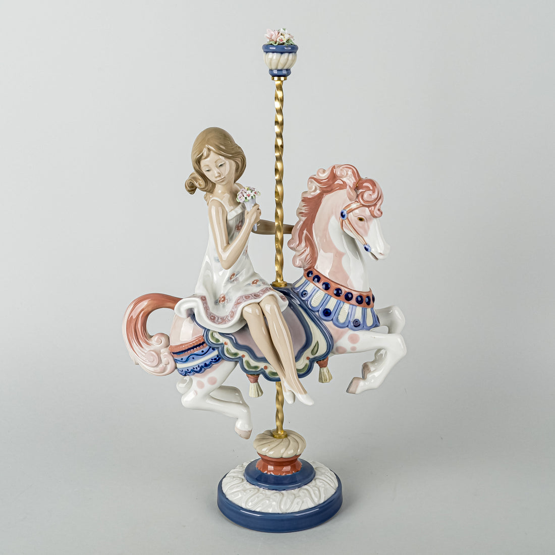 LLADRO Figurine Girl On Carousel Horse 1469