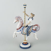 LLADRO Figurine Boy On Carousel Horse 1470