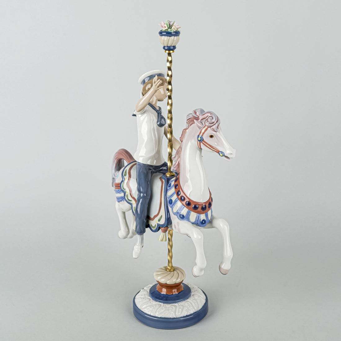 LLADRO Figurine Boy On Carousel Horse 1470