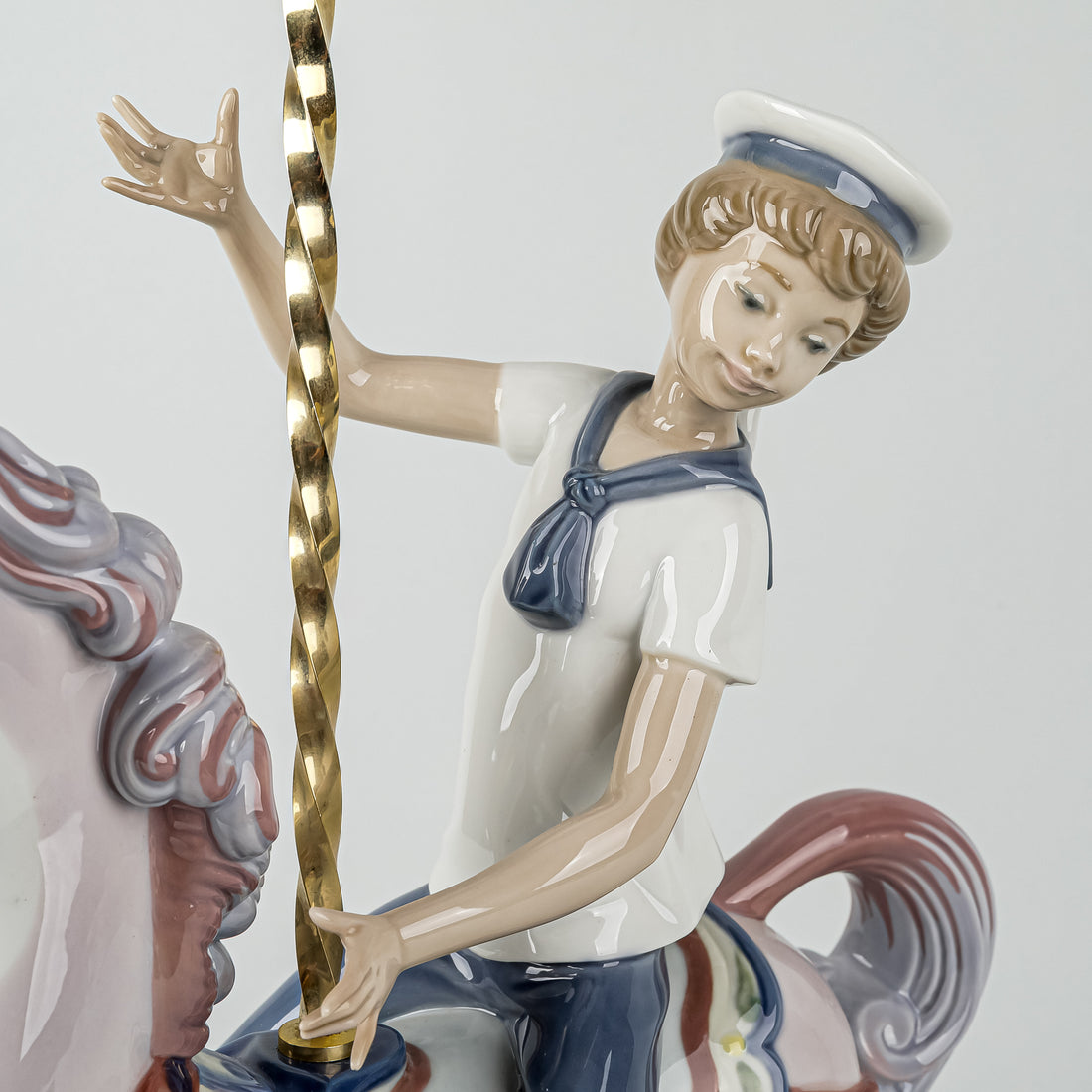 LLADRO Figurine Boy On Carousel Horse 1470