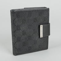 GUCCI Black GG Canvas Foldover Wallet