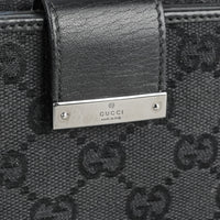 GUCCI Black GG Canvas Foldover Wallet