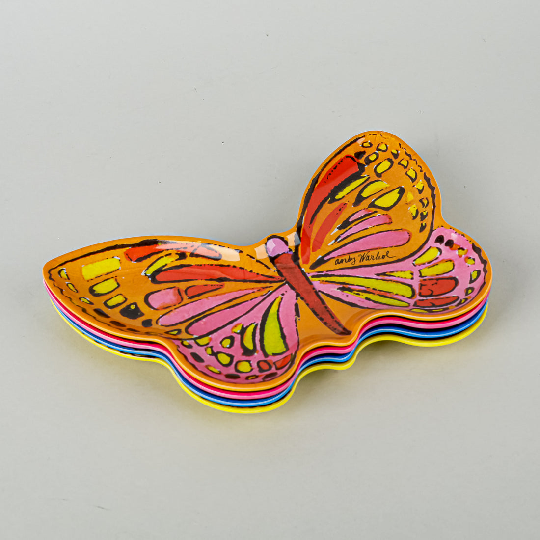PRECIDIO OBJECTS Andy Warhol Butterfly Plates Set Of 4
