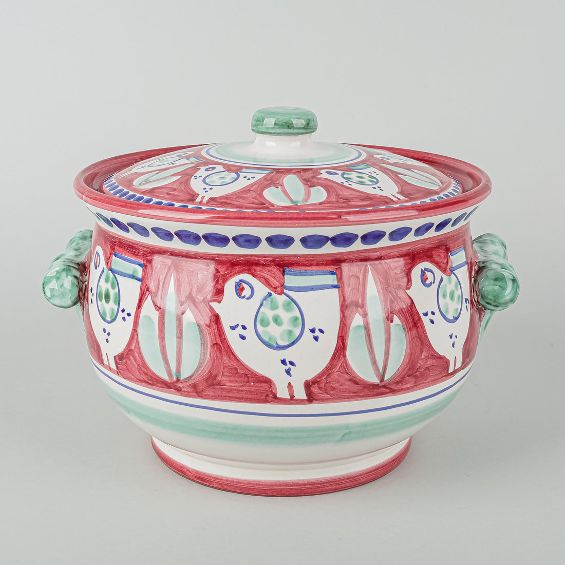 SOLIMENE VIETRI Campagna Chicken Lidded Casserole/Tureen