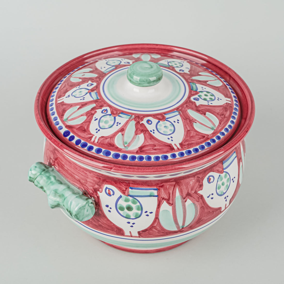 SOLIMENE VIETRI Campagna Chicken Lidded Casserole/Tureen