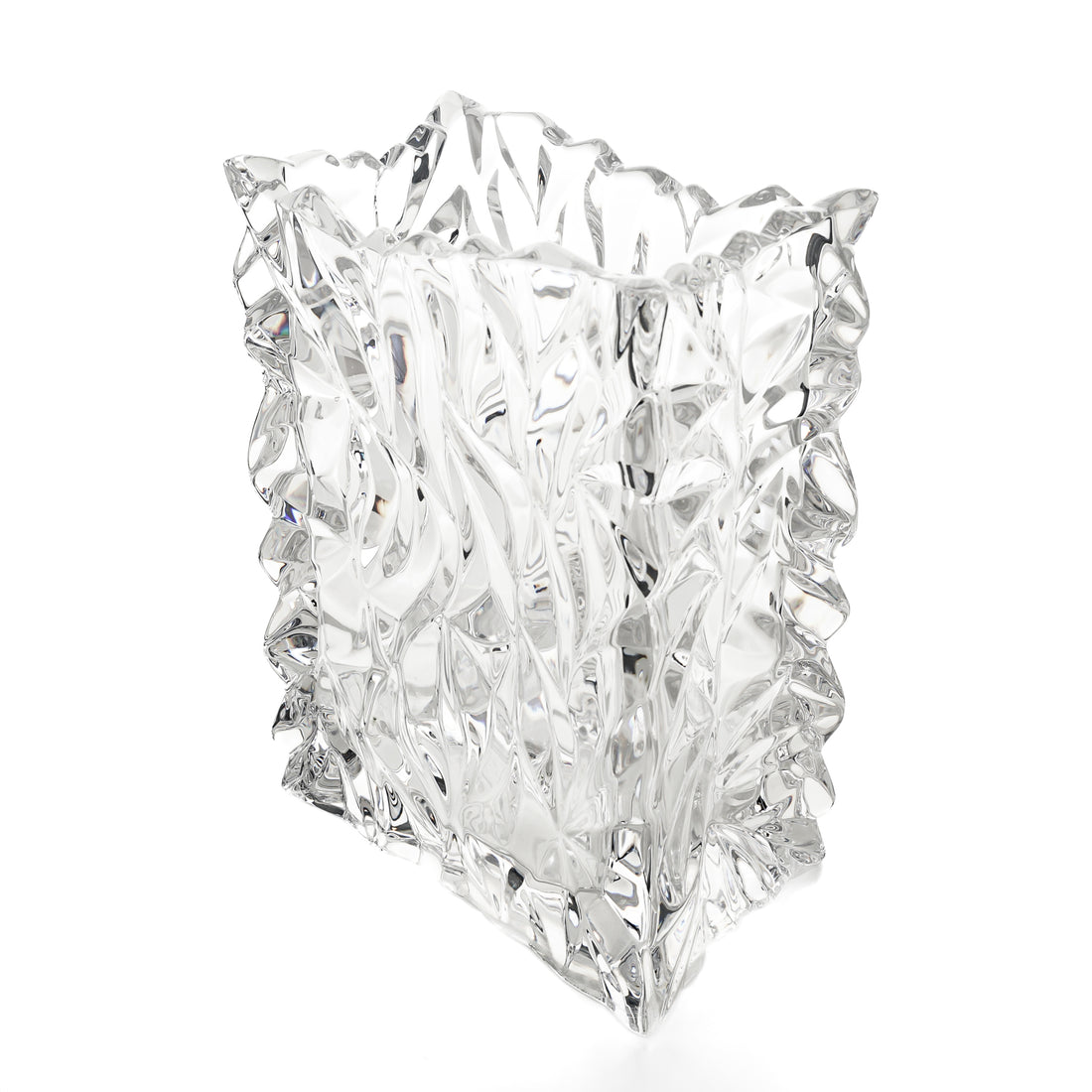 ROSENTHAL Crystal Crumpled Bag Vase