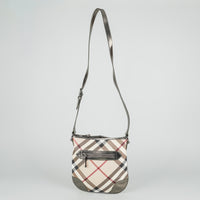 BURBERRY Gunmetal Gray Supernova "Dryden" Crossbody Handbag