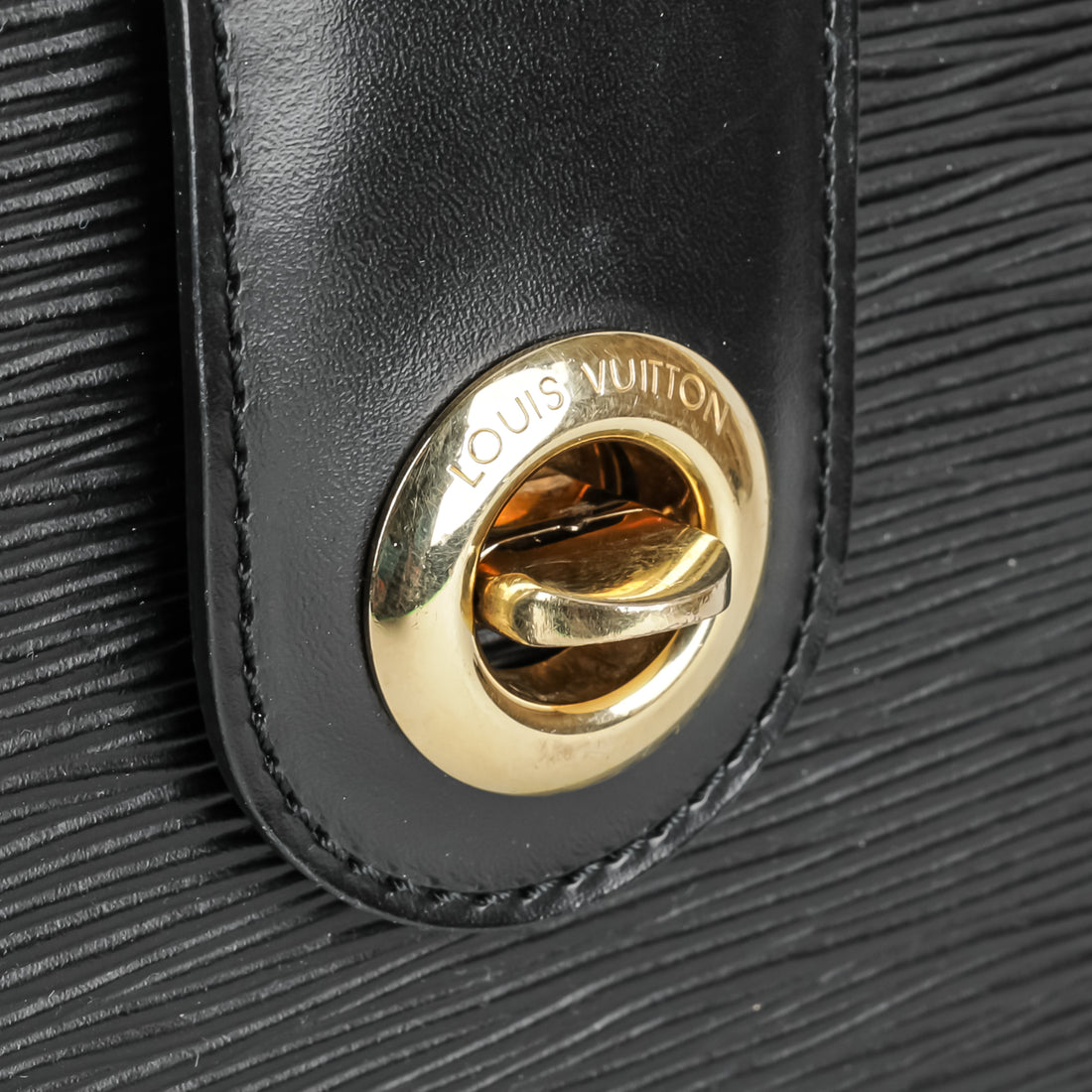 LOUIS VUITTON Vintage Capucine Black Epi Leather Handbag