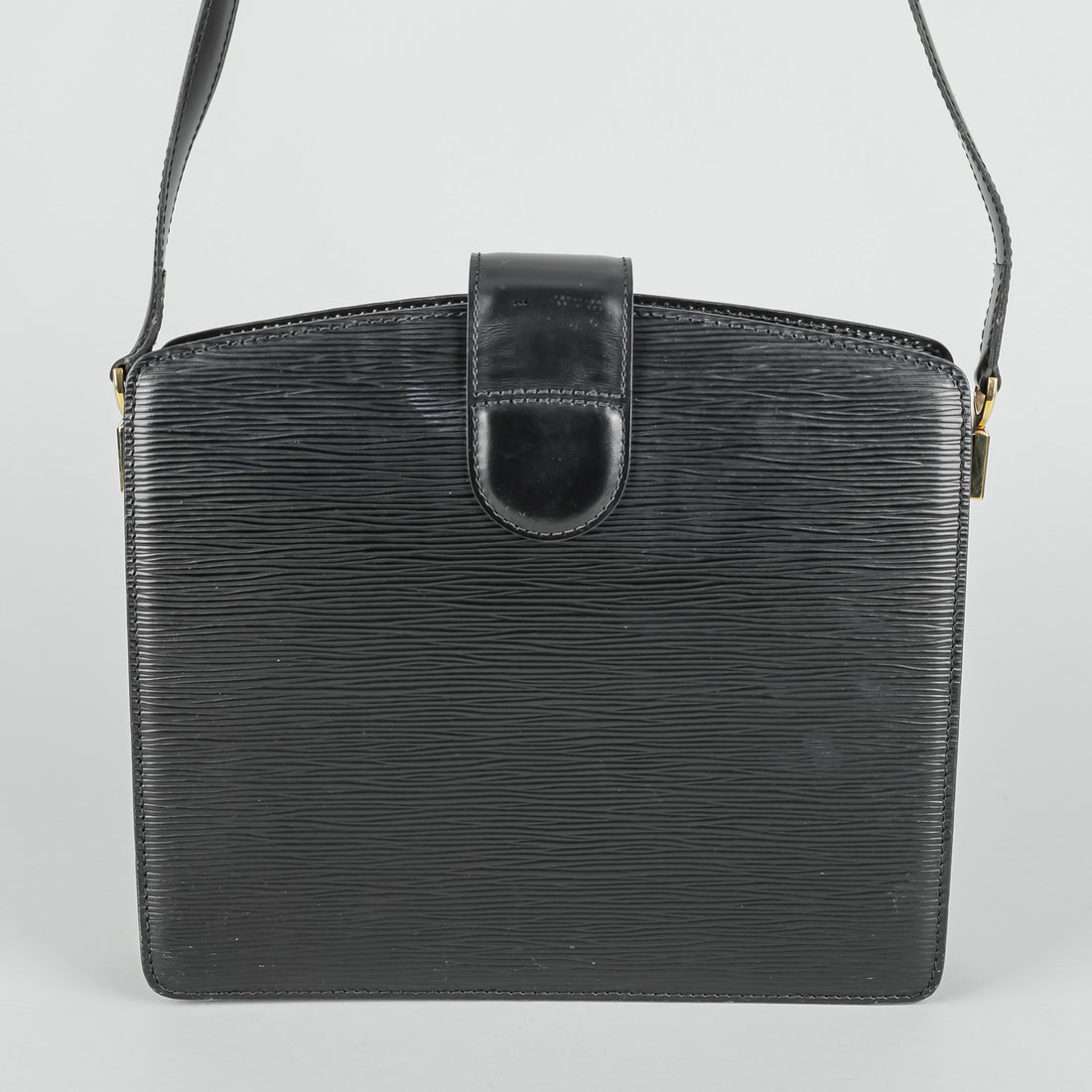 LOUIS VUITTON Vintage Capucine Black Epi Leather Handbag