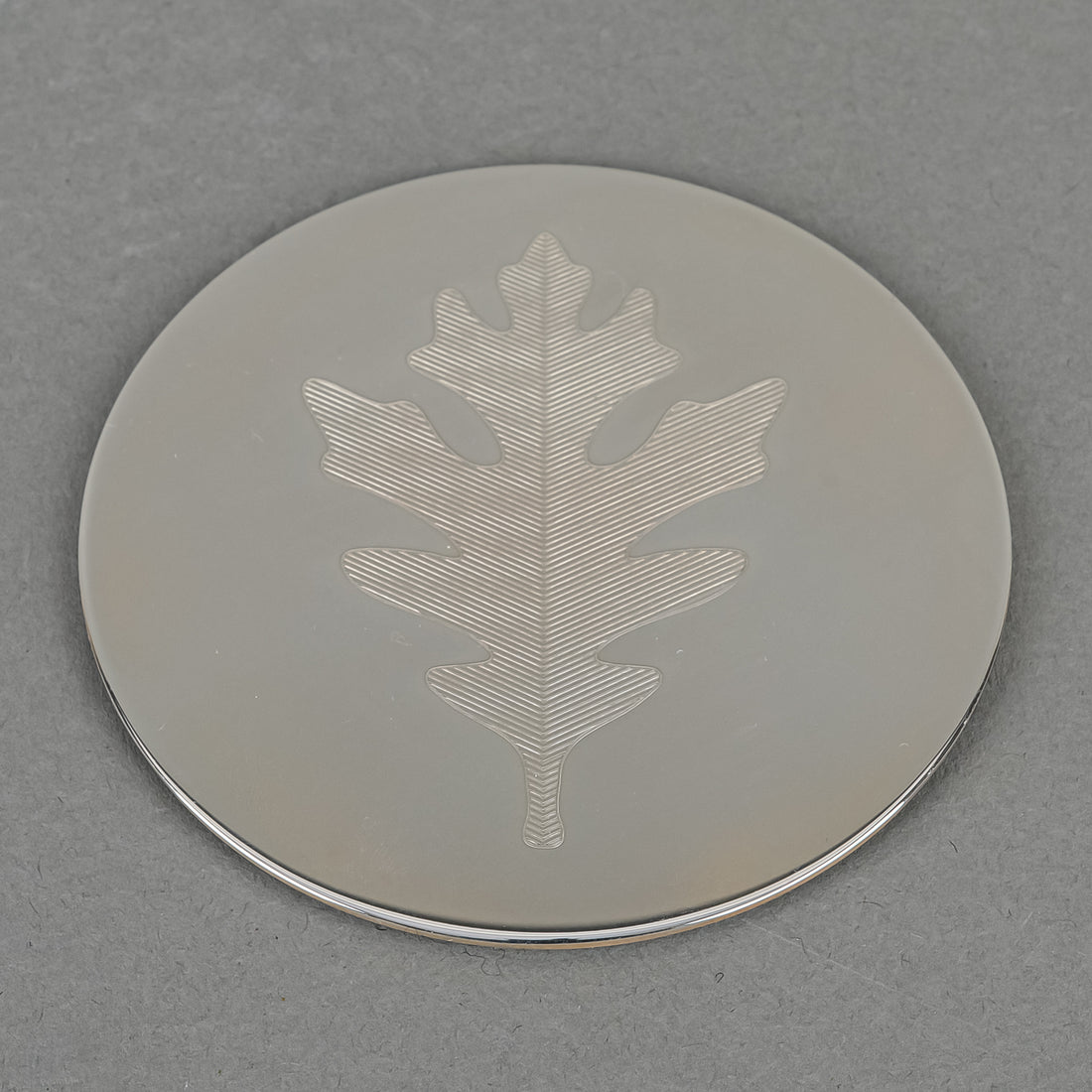 TIFFANY & CO Sterling Silver Coaster - Oak Leaf
