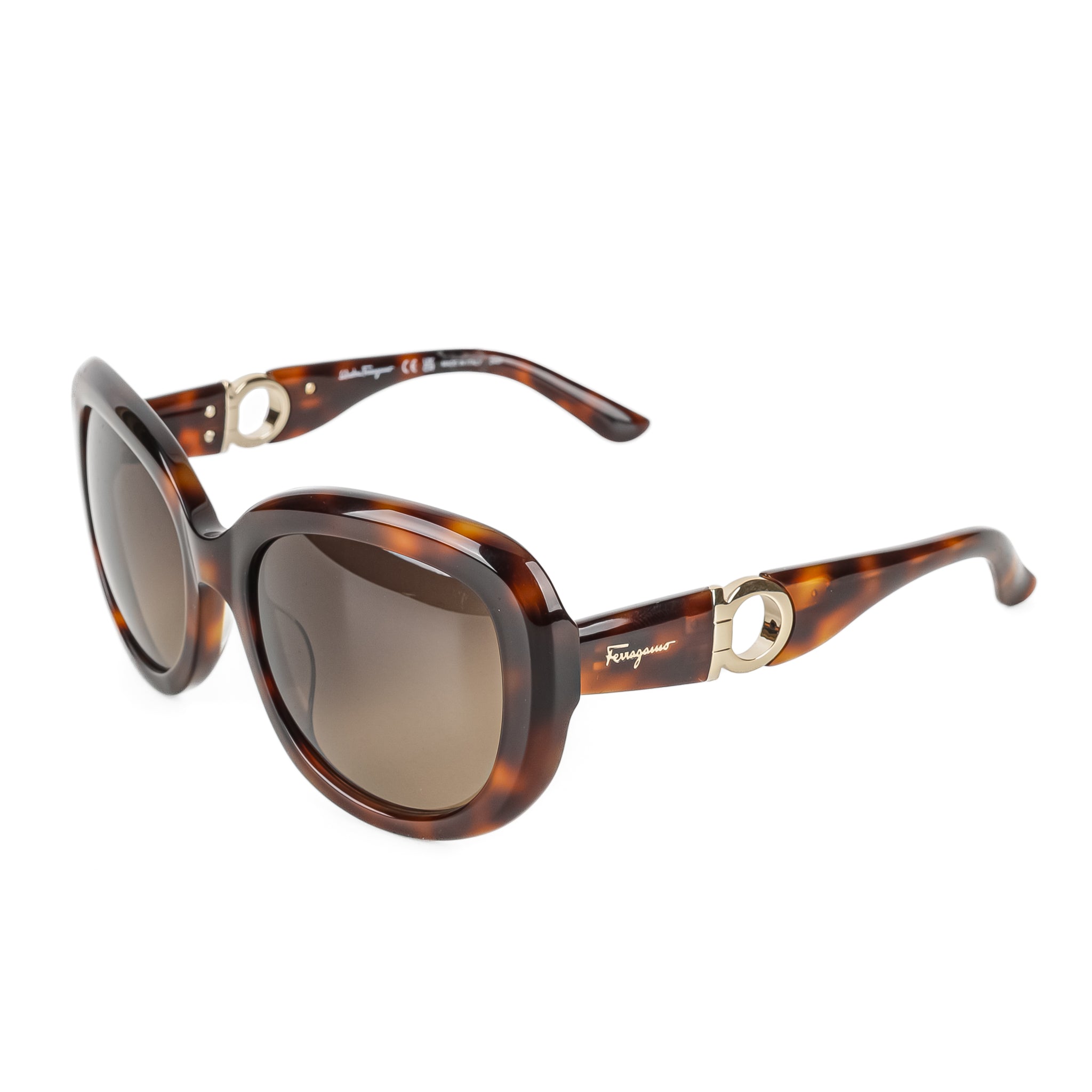 Salvatore Ferragamo Havana Round Sunglasses Ferragamo Round Sunglasses SF939S 206 Vintage Havana/Gold  main image 2