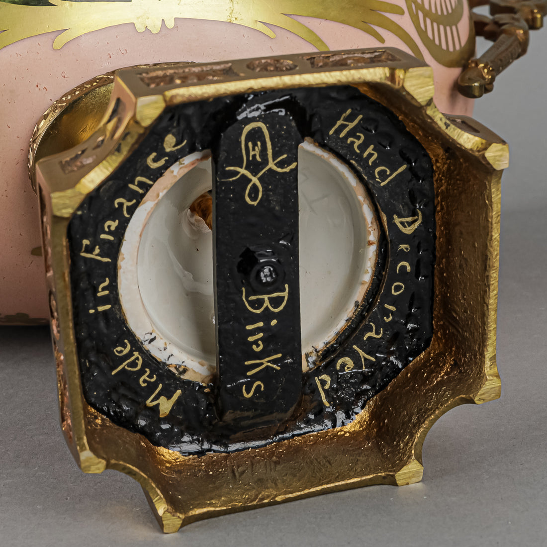 BIRKS Hand Painted Sevres Style Porcelain With Brass Mounts - 3 Pieces