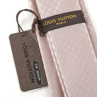 LOUIS VUITTON Silk Pink Checkered Necktie