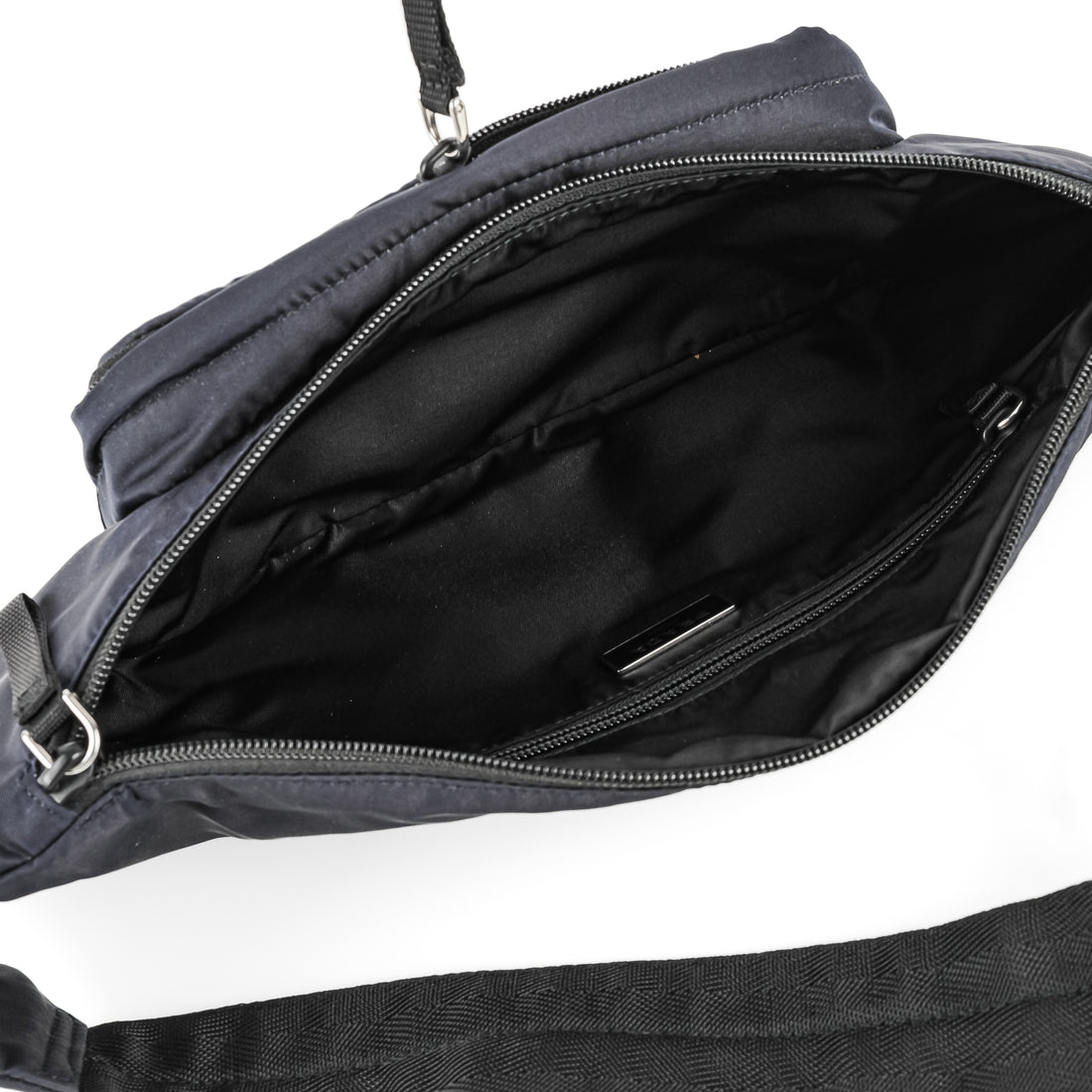PRADA Marsupio Tessuto Nylon Navy Waist Bag - Around The Block