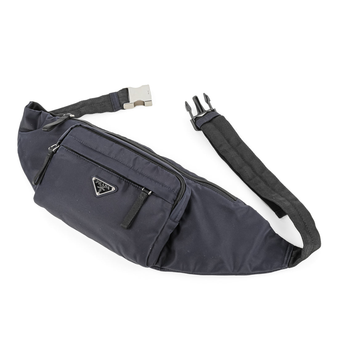 PRADA Marsupio Tessuto Nylon Navy Waist Bag - Around The Block