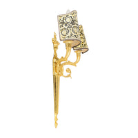 VERSACE Gilt Two-Light Medusa Wall Sconces With Shades