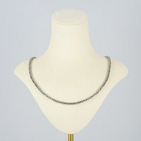 Sterling Silver Round Byzantine Necklace