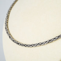 Sterling Silver Round Byzantine Necklace