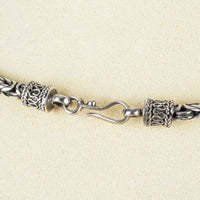 Sterling Silver Round Byzantine Necklace