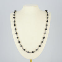 DAVID YURMAN Sterling Onyx/Hematite Bead Toggle Necklace