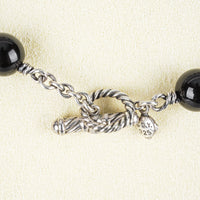 DAVID YURMAN Sterling Onyx/Hematite Bead Toggle Necklace