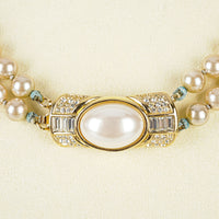 OSCAR DE LA  RENTA VNTG Faux Pearl Double Strand Necklace