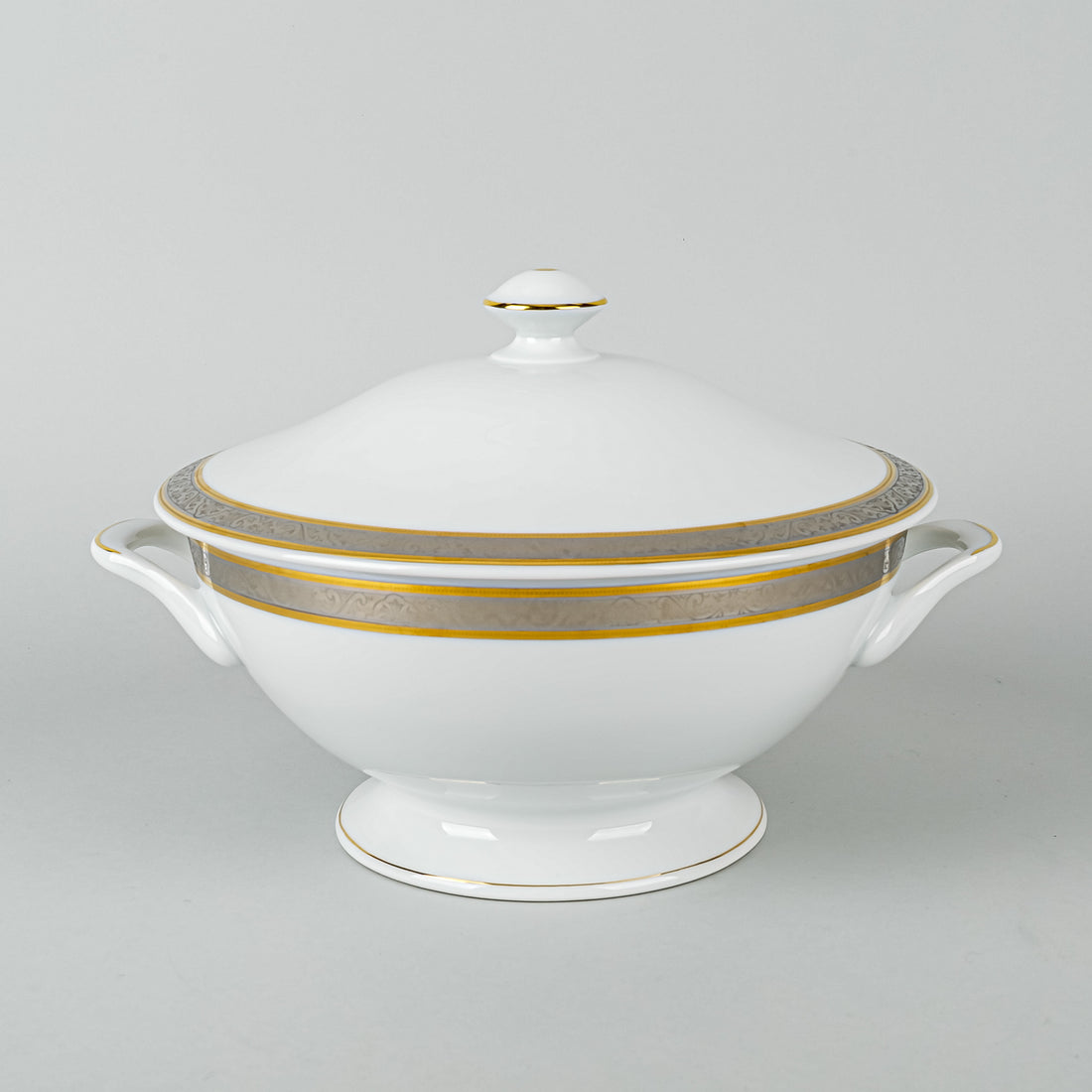 PHILIPPE DESHOULIERES Orleans Footed Covered Serving Bowl