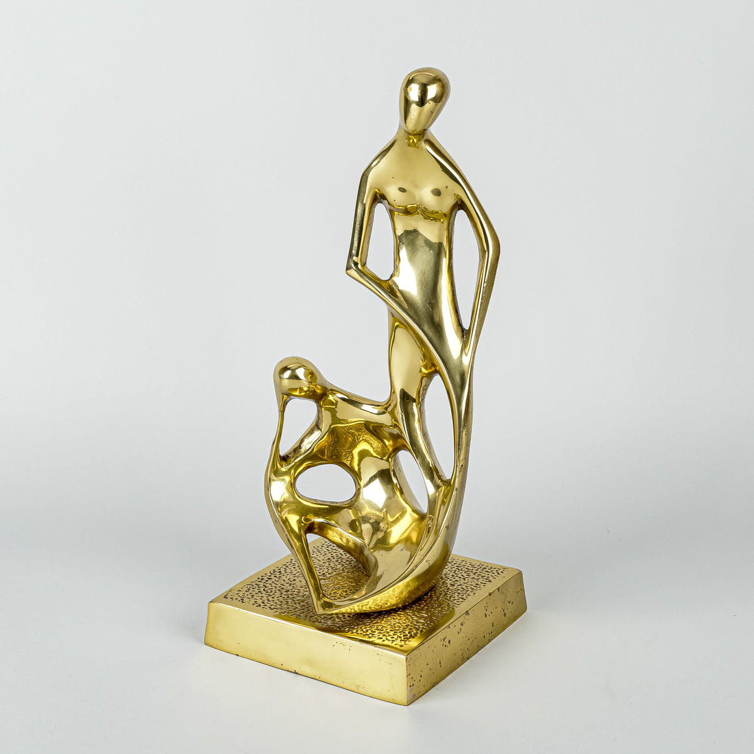 Brass Mid-Century Modern Style Sculpture - Two Figures