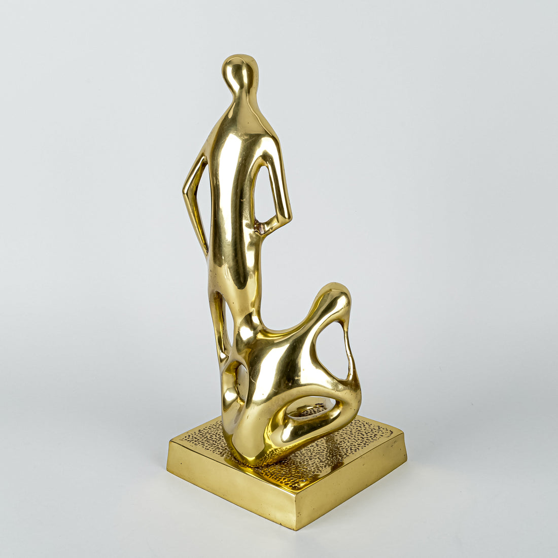 Brass Mid-Century Modern Style Sculpture - Two Figures