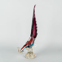 Murano Style Foglia D'oro Fused Art Glass Pheasant