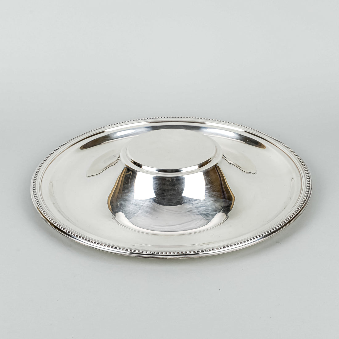 CHRISTOFLE Perles Silverplate Covered Soup Tureen And Stand 3 Pieces
