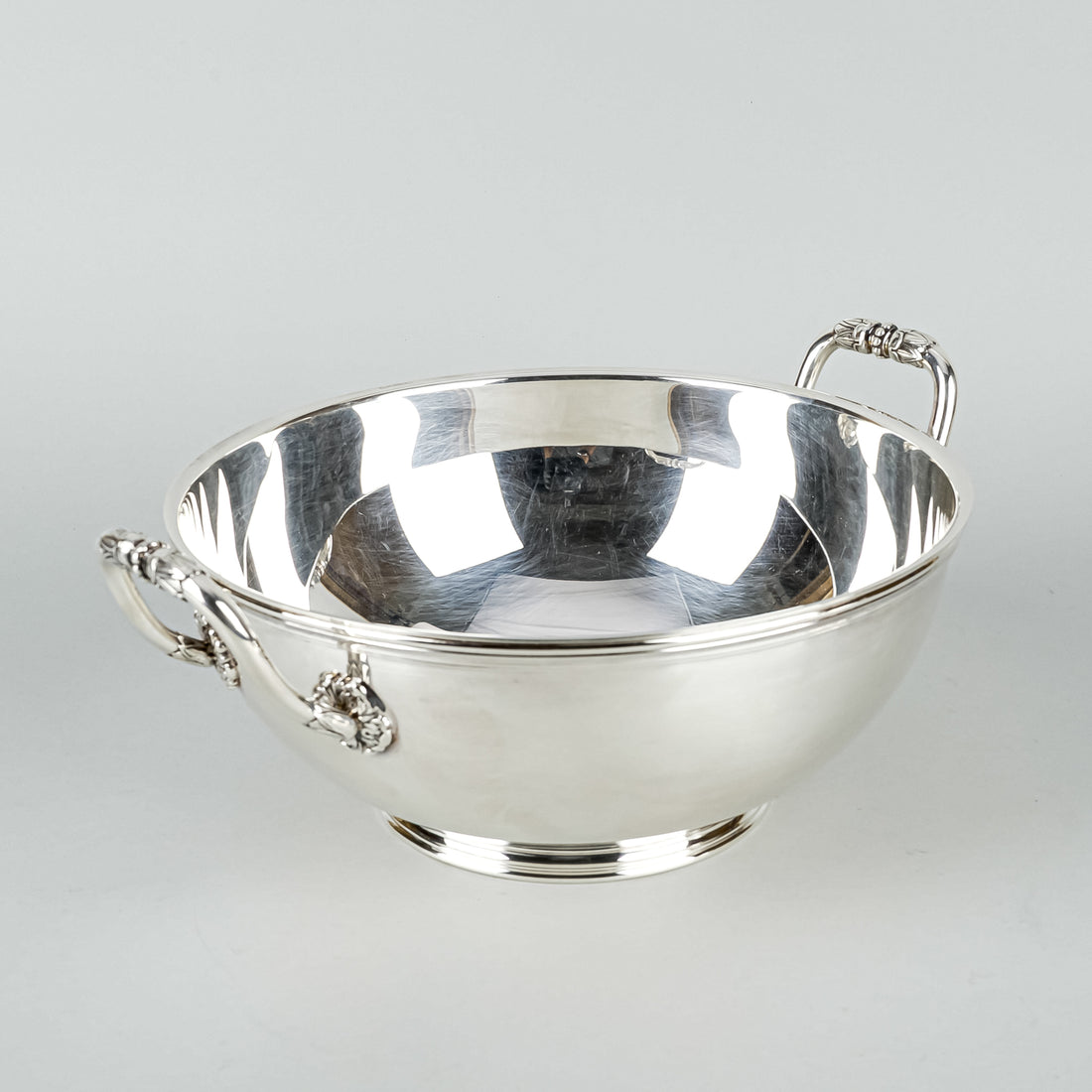 CHRISTOFLE Perles Silverplate Covered Soup Tureen And Stand 3 Pieces