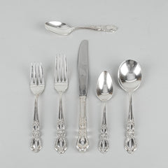 1847 ROGERS BROS Heritage Silverplate Flatware 7 Place Settings Plus Extras