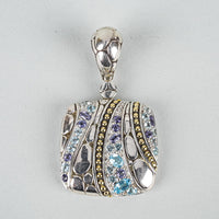 JOHN HARDY Lavafire Kali Sea Iolite/Aquamarine Pendant