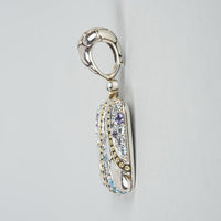 JOHN HARDY Lavafire Kali Sea Iolite/Aquamarine Pendant