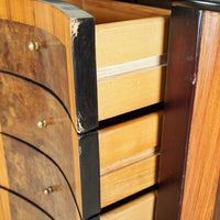 Walnut Drawered Kidney Side Table