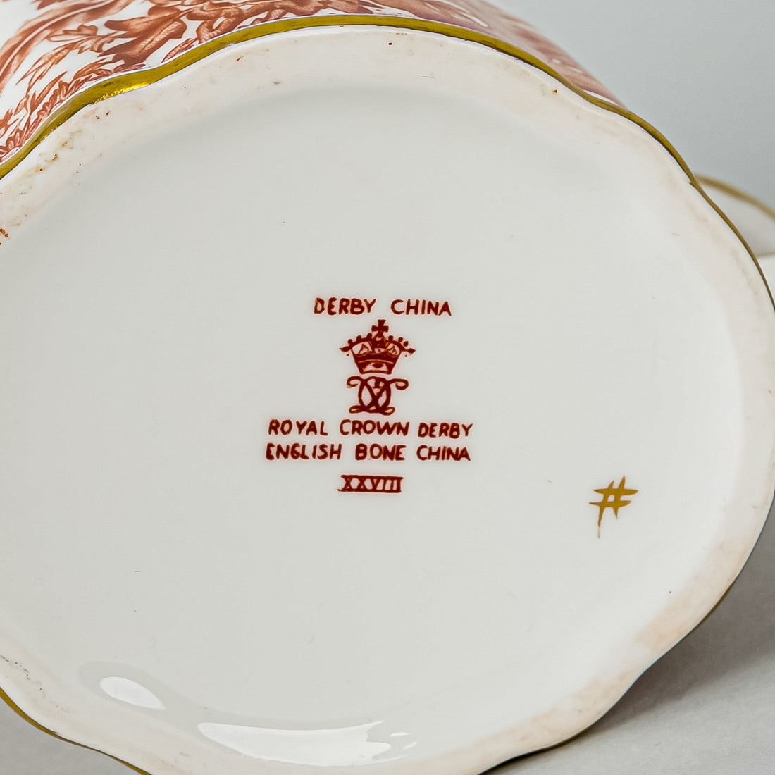 ROYAL CROWN DERBY Red Aves Creamer