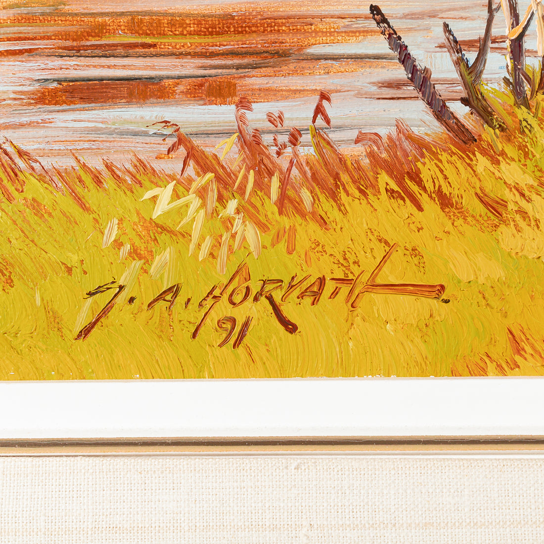 George A. Horvath (Canadian 1933) "Riverside Harvest"