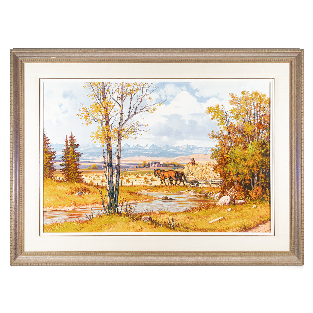 George A. Horvath (Canadian 1933) "Riverside Harvest"